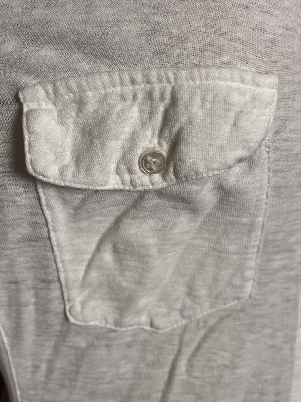James Perse White Sheer Slub Side Panel Button Down Shirt —  4 XL - Picture 10 of 13